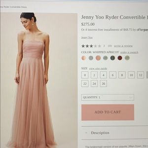BHLDN Jenny Yoo Ryder Dress - Whipped Apricot